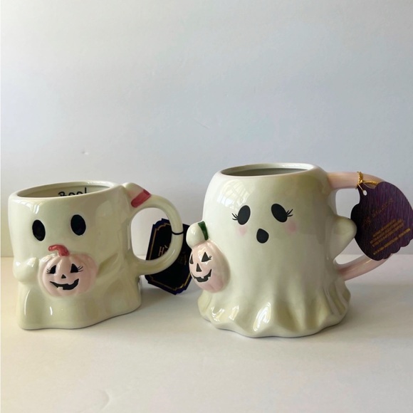 Other - Ghost holding a pink pumpkin Mug Set